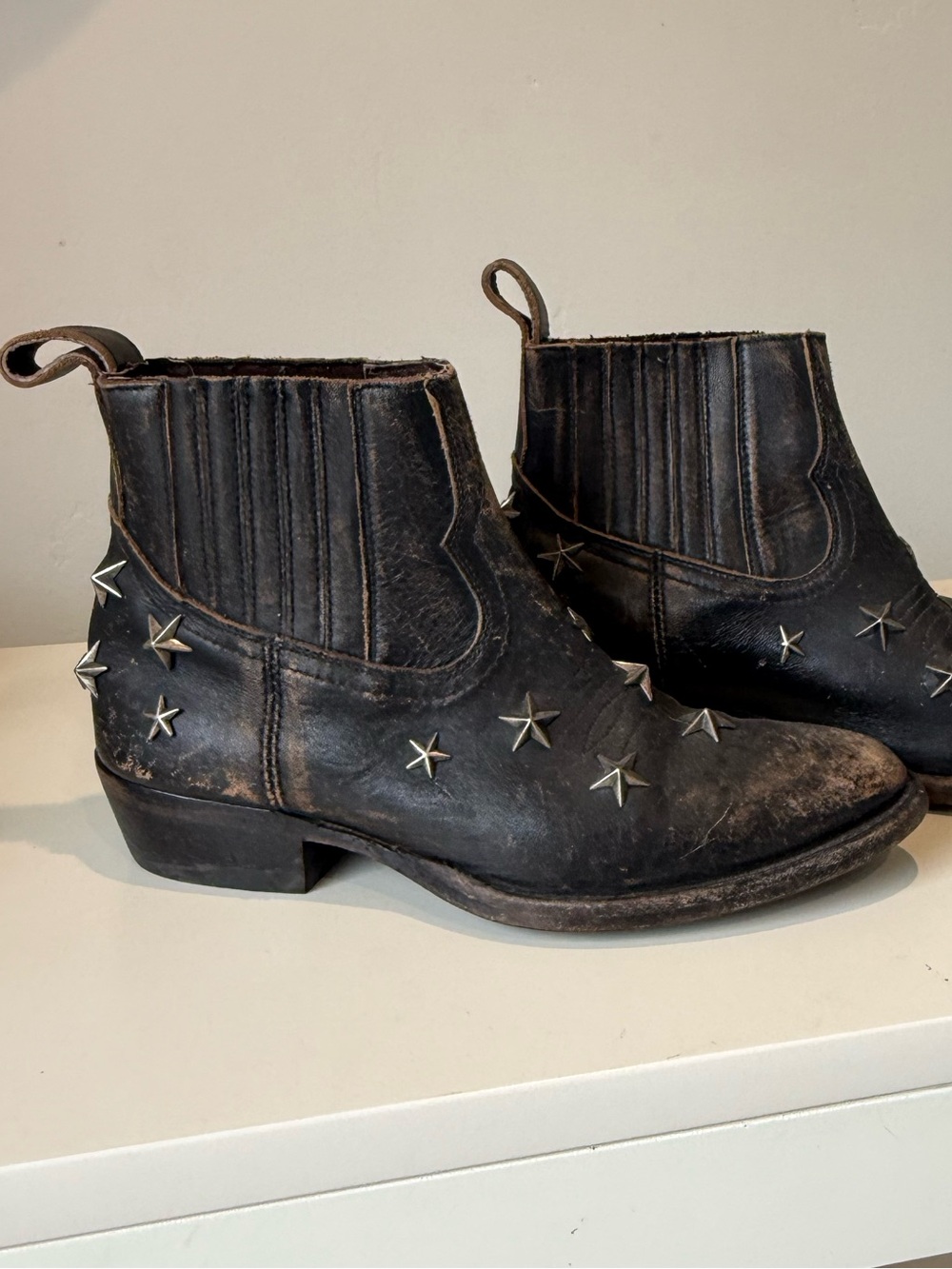 Matisse Run Wild Star Studded Leather Western Boots (discontinued)